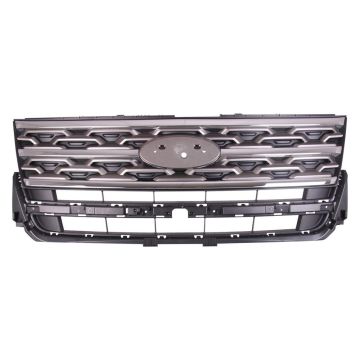 Grille Assembly Dark Gray & Chrome Molding for Ford Explorer Base 2018-2019