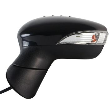 Door Mirror Assembly Left Non-Heated w/Signal Lamp w/Blind Spot Detection for Ford Fiesta 2014-2019