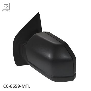 Door Mirror Left Standard Type Manual Non-Heated Black for Ford F-150 2015-2020