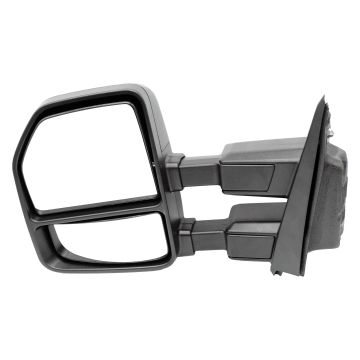 Door Mirror Left Towing Type Manual Telescoping w/Cap Textured for Ford F-150 F-250 Super Duty F-350 Super Duty F-450 Super Duty F-550 Super Duty