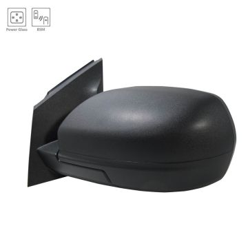 Door Mirror Left To 7-25-19 Non-Heated w/o Memory w/Cover Textured Black for Ford Edge 2019-2023