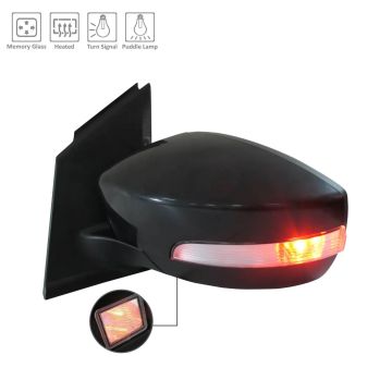 Door Mirror Assembly Left w/o BLIS w/Signal Lamp w/Cover for Ford Escape 2018-2019