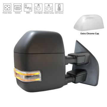 Door Mirror Assembly Right Power Manual-Telescoping w/BLIS w/o S/V Camera w/o Spotlight for Ford F-250 Super Duty F-350 Super Duty F-450 Super Duty
