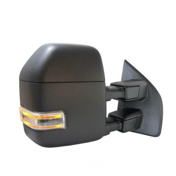 Door Mirror Right Manual Telescoping w/Signal Lamps From 2-26-18 w/Cover Black for Ford F-150 2018-2020