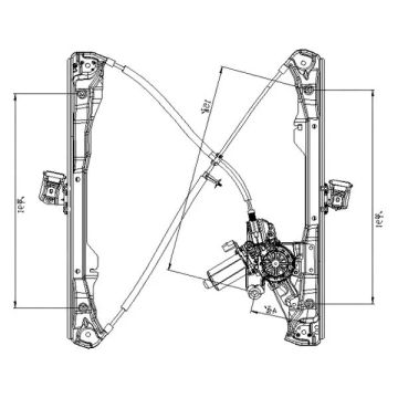 Window Regulator Front Left Power Regulator & Motor Assembly for Ford Focus Hatchback 2000-2007
