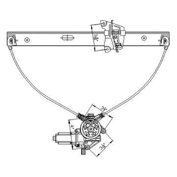Window Regulator Front Right w/Power Motor for Ford Escape Mercury Mariner