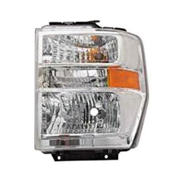 Headlight Assembly Composite Left Aero Style for Ford E-150 E-250 E-350 Super Duty E-450 Super Duty F-650 F-750