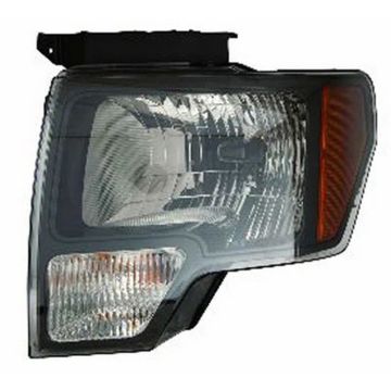 Headlight Assembly Composite Left Black Trim for Ford F-150 SVT Raptor 2010-2014