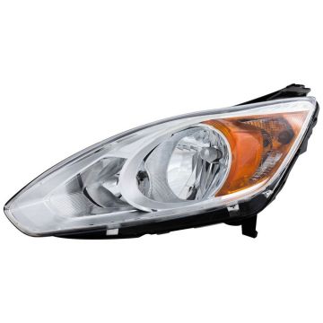 Headlight Assembly Composite Left Chrome Bezel for Ford C-Max 2013-2016