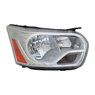 Headlight Assembly Composite Right To 9-2-15 w/Chrome Trim for Ford Transit-150 Transit-250 Transit-350 Transit-350 HD