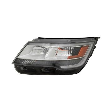 Headlight Lens Housing Left HID CAPA for Ford Explorer Base 2016-2018
