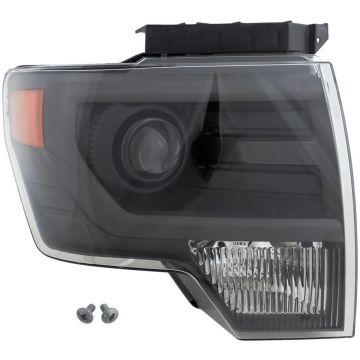 Headlight Lens Housing Right HID Gray Trim for Ford F-150 SVT Raptor 2013-2014