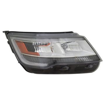 Headlight Lens Housing Right HID CAPA for Ford Explorer Base 2016-2018