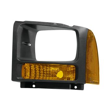 Parking Light Assembly Left w/o Bulbs & Sockets Grey Bezel for Ford F-250 Super Duty F-350 Super Duty