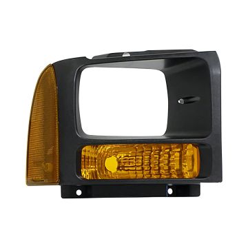 Parking Light Assembly Right w/o Bulbs & Sockets Grey Bezel for Ford F-250 Super Duty F-350 Super Duty