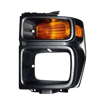 Parking Light Lens Left w/Sealed Beam Headlamps CAPA for Ford E-150 E-250 E-350 Super Duty E-450 Super Duty