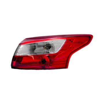 Tail Light Housing Right Includes Lens CAPA for Ford Focus Sedan 2012-2014