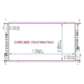 Radiator for Ford Transit Connect 2010-2013