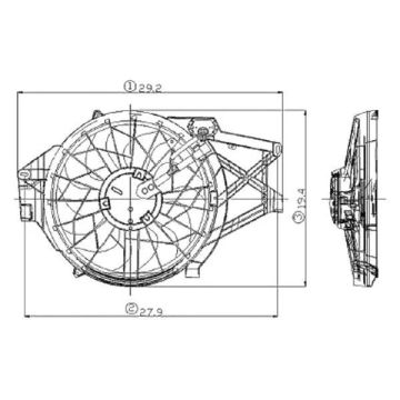 Engine Cooling Fan Assembly for Ford Mustang 2001-2004