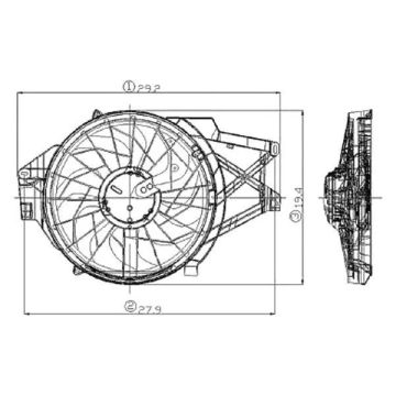 Engine Cooling Fan Assembly for Ford Mustang 1999-2004