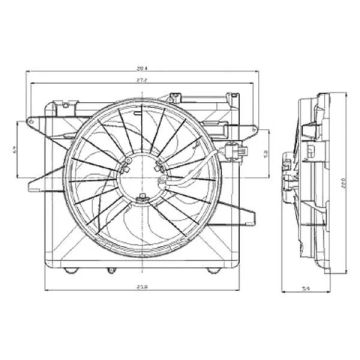 Engine Cooling Fan Assembly for Ford Mustang 2005-2014