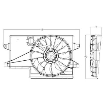 Engine Cooling Fan Assembly Fan Module for Ford Focus 2008-2011