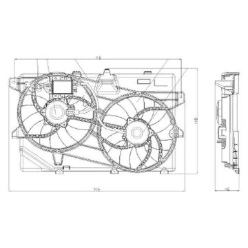 Engine Cooling Fan Assembly w/o Towing Pkg for Ford Edge Lincoln MKX