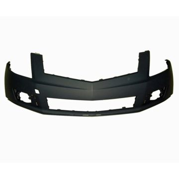 Bumper Cover Front w/o Headlamp Washer w/o Front Object Sensors Primed CAPA for Cadillac SRX 2010-2012