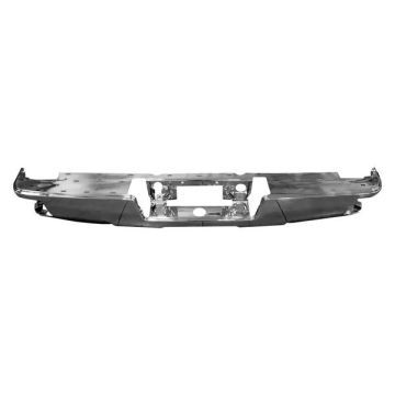 Bumper Face Bar Rear w/o Parking Aid Sensors Chrome w/Corner Step for Chevrolet Silverado 1500 Silverado 1500 LD Silverado 2500 HD Silverado 3500 HD GMC Sierra 1500 Sierra 1500 Limited Sierra 2500 HD Sierra 3500 HD