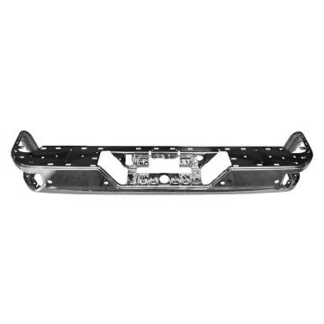Bumper Face Bar Rear Single Exhaust w/Blind Spot Module Chrome for Chevrolet Silverado 1500 Silverado 1500 LTD Silverado 2500 HD Silverado 3500 HD GMC Sierra 1500 Sierra 1500 Limited Sierra 2500 HD Sierra 3500 HD