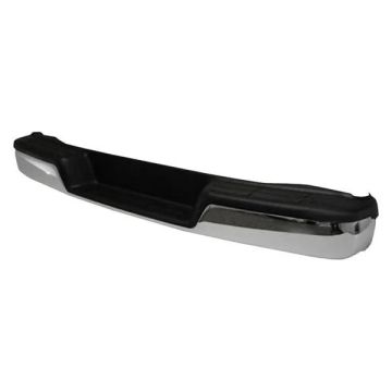 Bumper Assembly Rear w/o Object Sensor Includes Pad/Brackets/End Caps Chrome for Chevrolet Express 1500 Express 2500 Express 3500 GMC Savana 1500 Savana 2500 Savana 3500