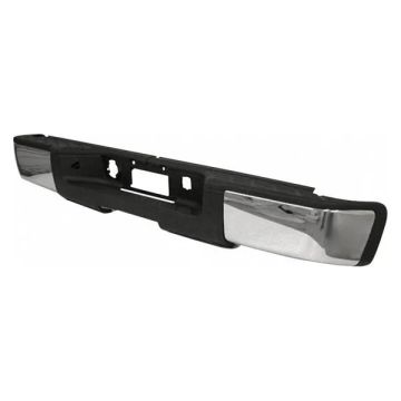 Bumper Assembly Rear w/o Rear Object Sensors Chrome for Chevrolet Silverado 1500 GMC Sierra 1500