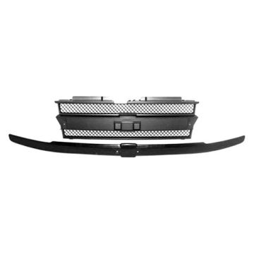Grille Assembly w/o Headlamp Washers Black for Chevrolet Trailblazer 2002-2005