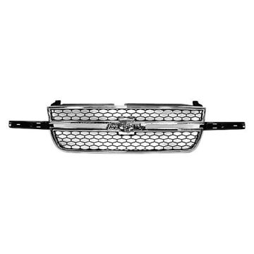 Grille Assembly Matte Black w/Chrome Frame w/Dale Earnhardt Pkg for Chevrolet Silverado 1500 Silverado 1500 Classic