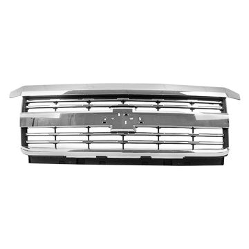 Grille Assembly w/o Z71 Pkg Chrome for Chevrolet Silverado 2500 HD Silverado 3500 HD