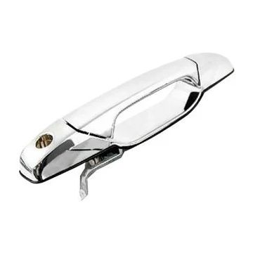 Exterior Door Handle Front Left w/Key Hole Chrome Plastic for Cadillac Escalade Escalade ESV Escalade EXT Chevrolet Avalanche Silverado 1500 Silverado 2500 HD Silverado 3500 HD GMC Sierra 1500 Sierra 2500 HD Sierra 3500 HD Yukon Yukon XL 1500