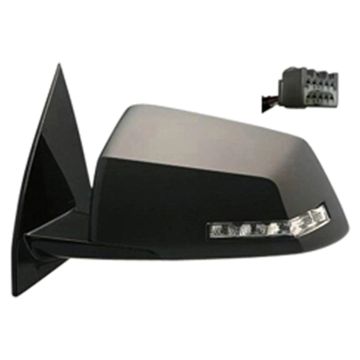 Door Mirror Assembly Left Power Heated w/Signal Lamp Manual Folding for Chevrolet Traverse 2009-2014
