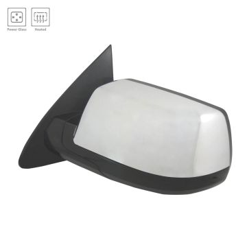 Door Mirror Left Manual-Folding w/Cover w/Spotter Mirror Chrome for Chevrolet Suburban Tahoe GMC Yukon Yukon XL