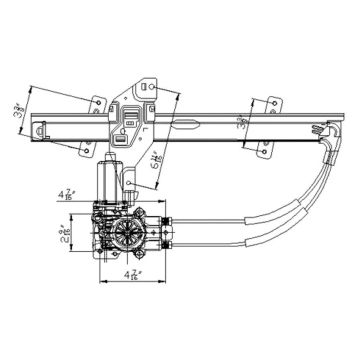 Window Regulator Front Left Power Includes Motor for Pontiac Grand Prix Sedan 1997-2003