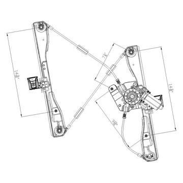 Window Regulator Front Left Power w/Motor for Pontiac G6 Sedan 2005-2010