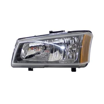 Headlight Assembly Composite Left w/o Body Cladding 2nd Design Fluted Bezel for Chevrolet Avalanche 1500 Avalanche 2500 Silverado 1500 Silverado 1500 Classic Silverado 2500 Silverado 2500 HD Silverado 2500 HD Classic Silverado 3500 Silverado 3500 Classic