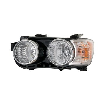 Headlight Assembly Composite Left w/o Dusk Pkg Halogen w/Chrome Trim CAPA for Chevrolet Sonic Sedan LT LS LTZ RS 2012-2015