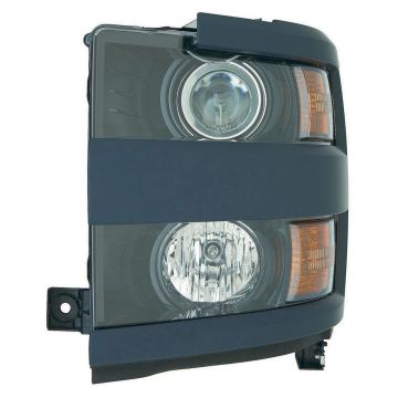 Headlight Assembly Composite Left Halogen w/Paint To Match Bezel for Chevrolet Silverado 2500 HD Silverado 3500 HD