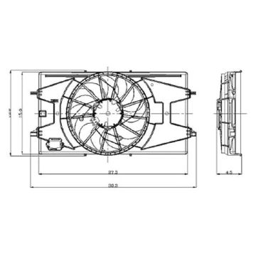 Engine Cooling Fan Assembly for Chevrolet Cobalt Pontiac G5