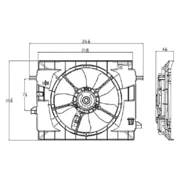 Engine Cooling Fan Assembly for Chevrolet HHR 2006-2007
