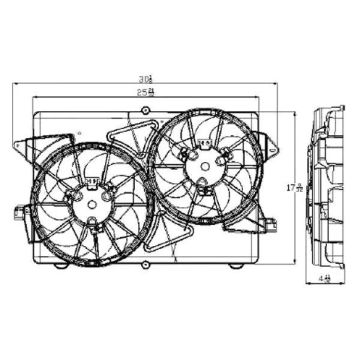 Engine Cooling Fan Assembly for Saturn Vue 2004-2007