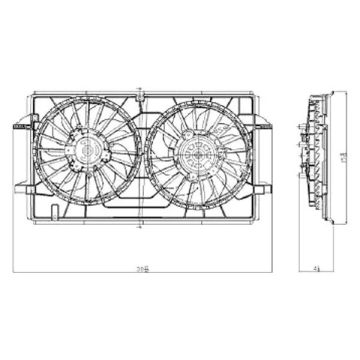 Engine Cooling Fan Assembly for Chevrolet Malibu 2008-2010