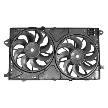 Engine Cooling Fan Assembly 1st Design To 3-22-10 Motor/Blade/Shroud Dual Fan Assembly for Buick Allure LaCrosse Regal