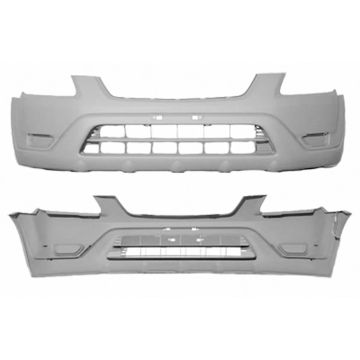 Bumper Cover Front Matte-Gray/Black Grained Finish USA Market CAPA for Honda CR-V 2002-2004