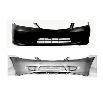 Bumper Cover Front Primed CAPA for Honda Civic LX EX GX DX Value Package Si HX Hybrid SiR LX Special Edition EX Special Edition Reverb 2004-2005